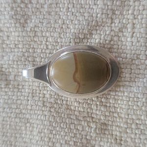 Jasper stone set in 925 sterling silver pendant